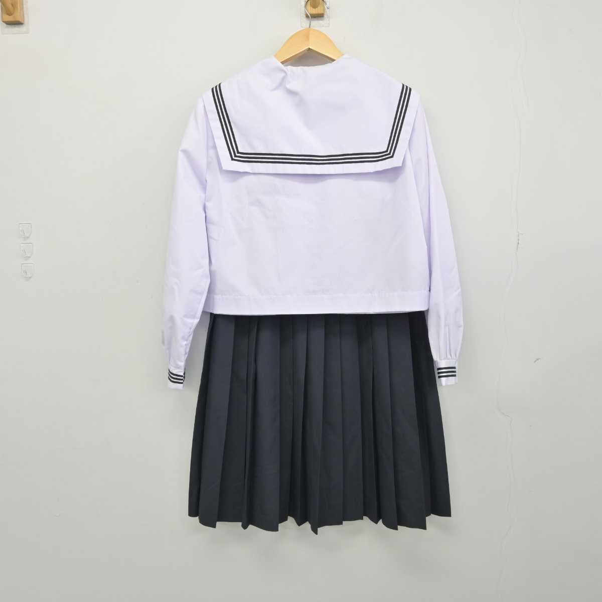 【中古】岐阜県 池田中学校 女子制服 3点 (セーラー服・スカート) sf045984