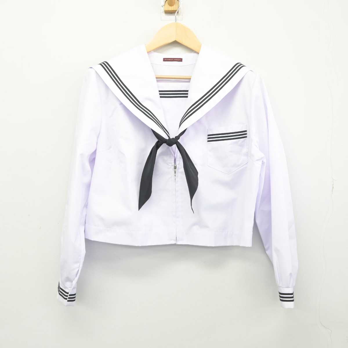 【中古】岐阜県 池田中学校 女子制服 3点 (セーラー服・スカート) sf045984