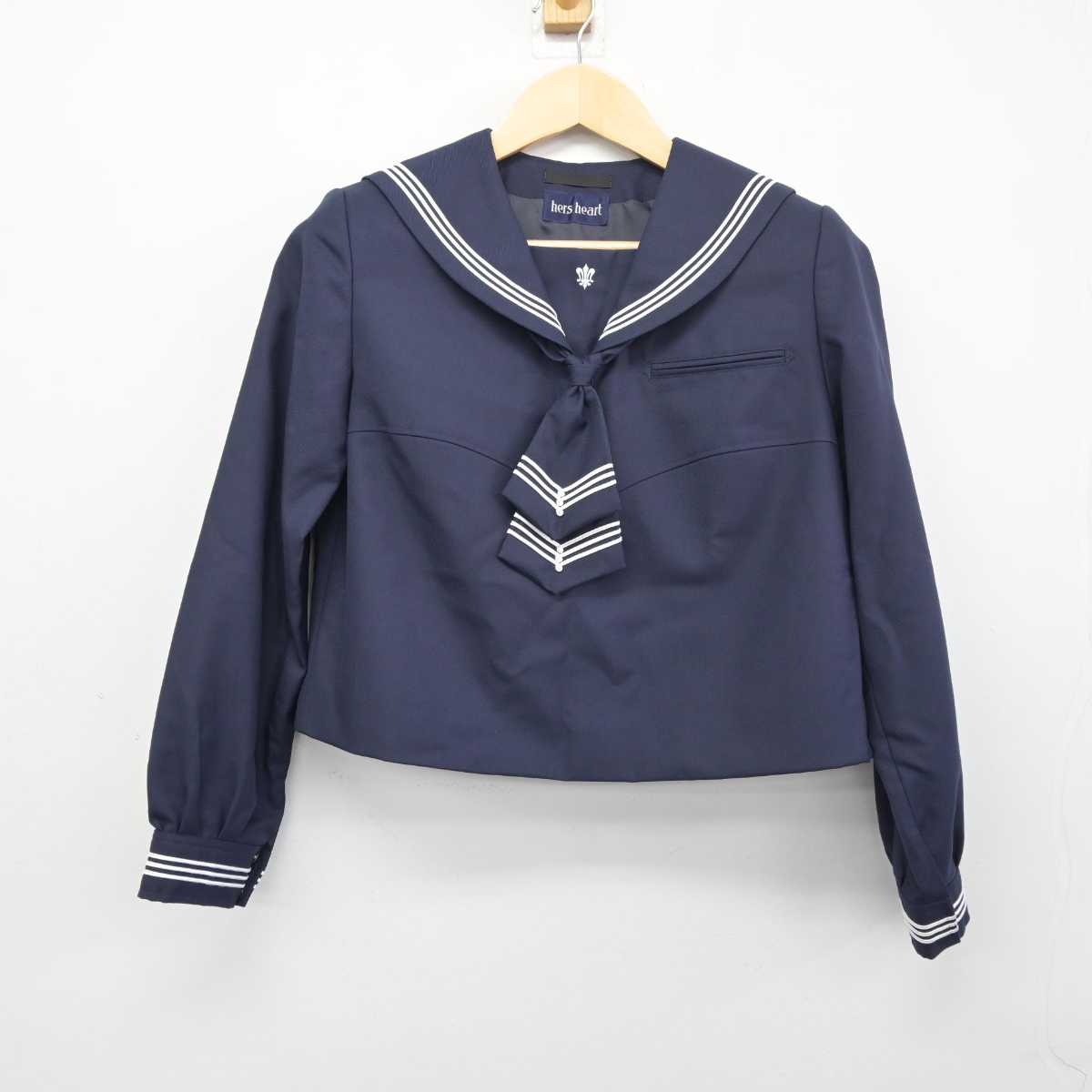 【中古】北海道 函館白百合学園中学高等学校 女子制服 3点 (セーラー服・ジャンパースカート) sf045994