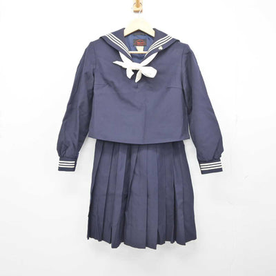 【中古】広島県 広島皆実高等学校 女子制服 4点 (セーラー服・スカート) sf046003