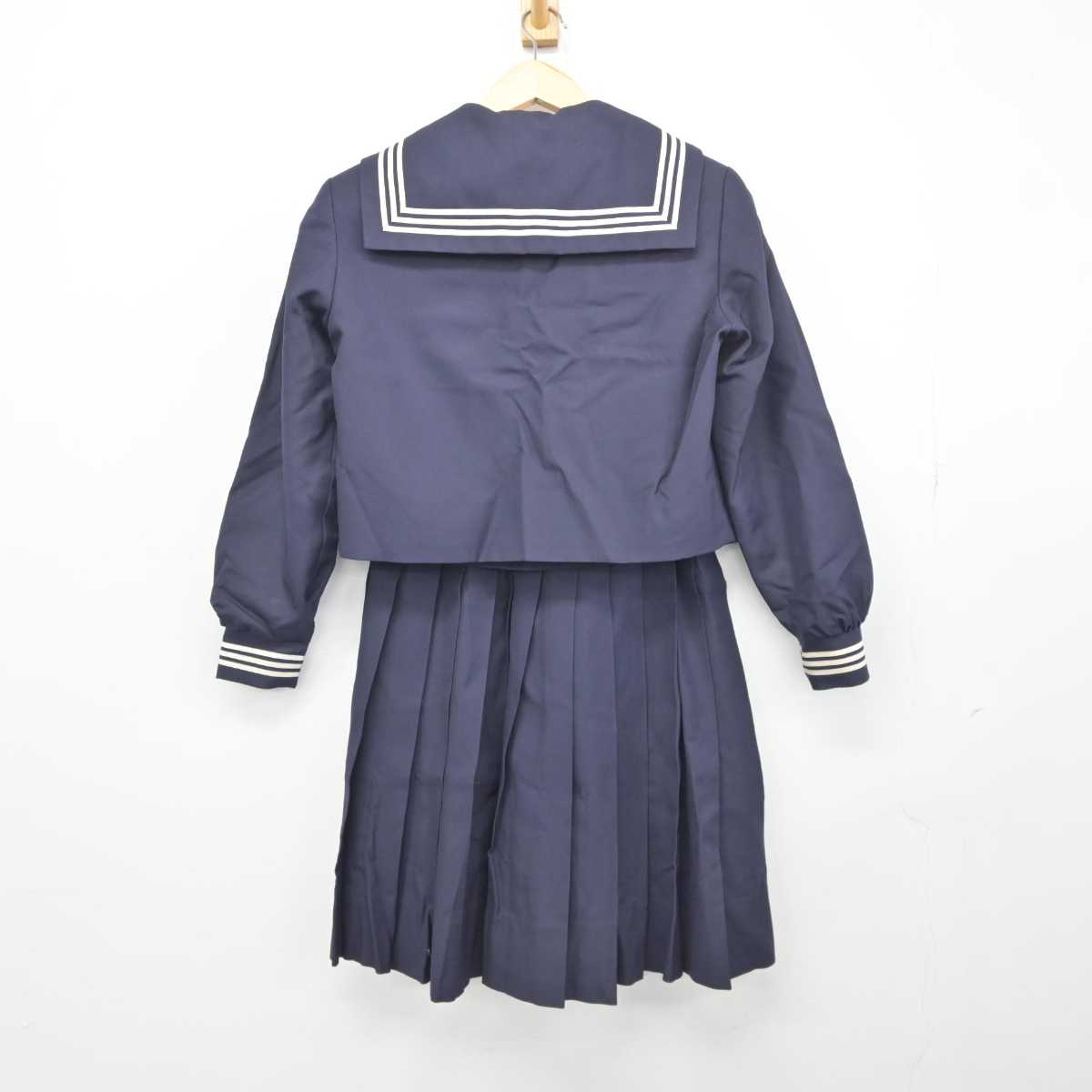 【中古】広島県 広島皆実高等学校 女子制服 4点 (セーラー服・スカート) sf046003