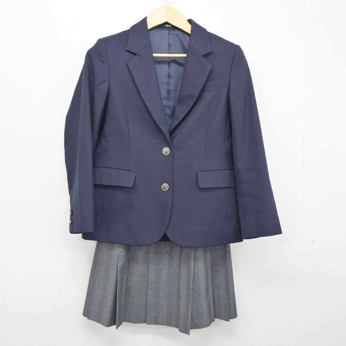 【中古】神奈川県 慶應義塾湘南藤沢中等部・高等部 女子制服 3点 (ブレザー・スカート) sf046009