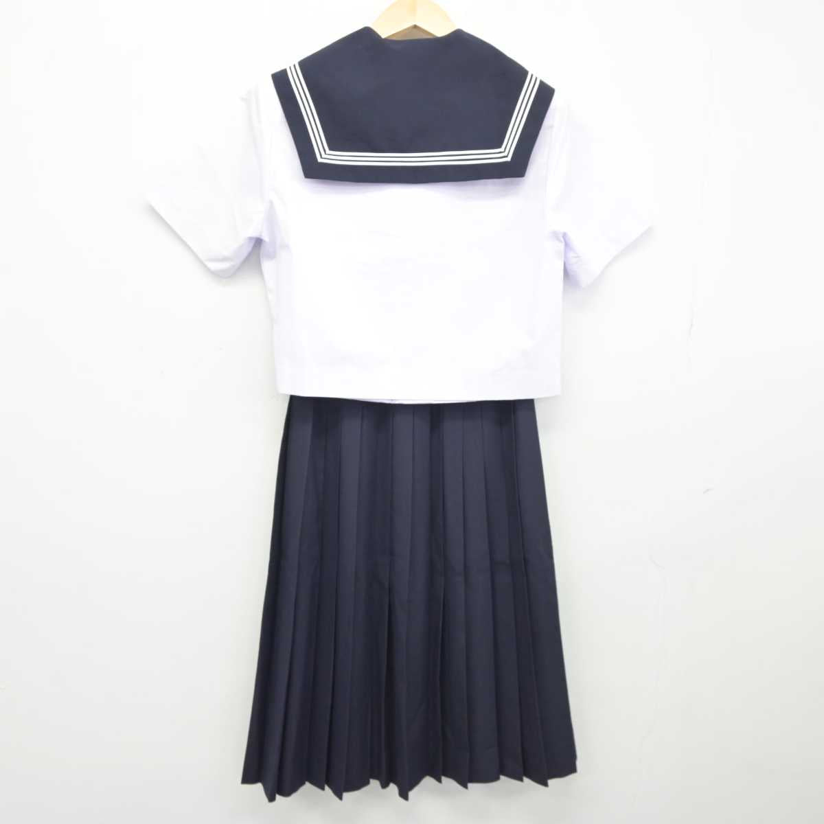 【中古】広島県 美浜野間中学校 女子制服 2点 (セーラー服・スカート) sf046011