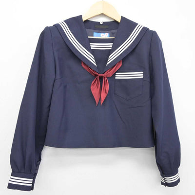 【中古】岐阜県 巣南中学校 女子制服 3点 (セーラー服・スカート) sf046017