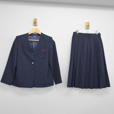 【中古】群馬県 渋川中学校 女子制服 2点 (ブレザー・スカート) sf046022