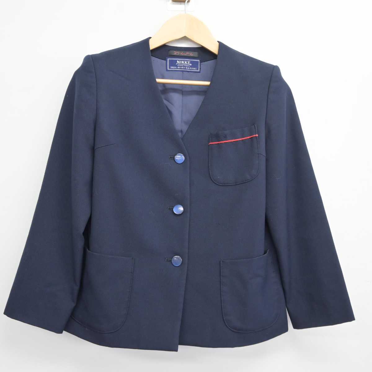 【中古】群馬県 渋川中学校 女子制服 2点 (ブレザー・スカート) sf046022