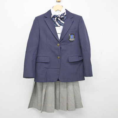 【中古】宮崎県 日章学園中学校・高等学校 女子制服 5点 (ブレザー・シャツ・スカート) sf046041