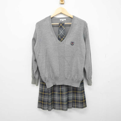 【中古】東京都 桜丘中学校高等学校 女子制服 3点 (ニット・スカート) sf046054