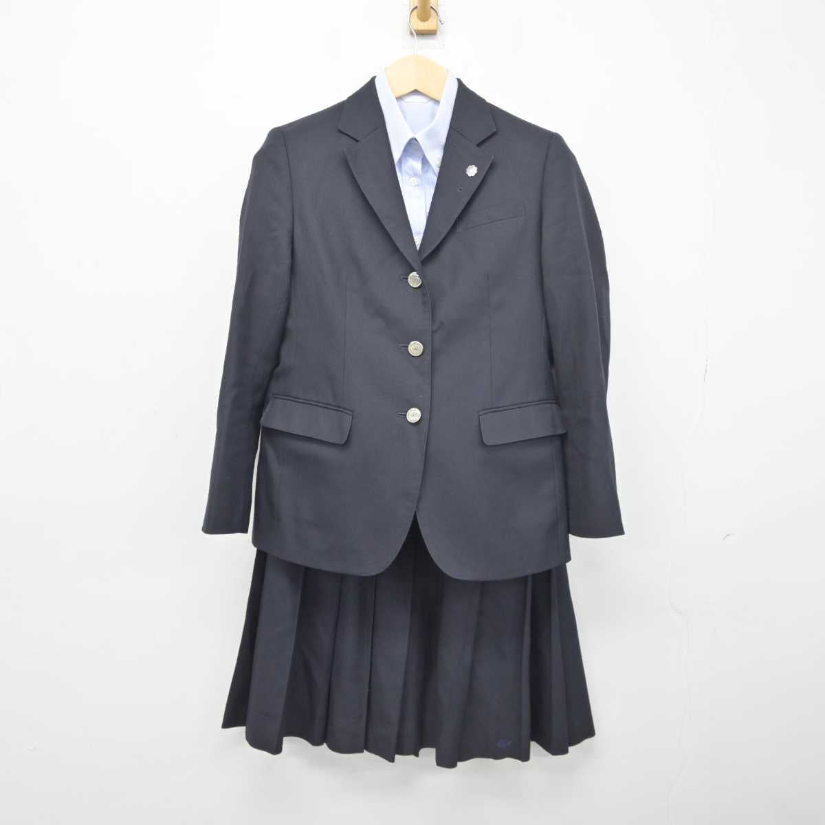 【中古】熊本県 千原台高等学校 女子制服 4点 (ブレザー・ベスト・シャツ・スカート) sf046059