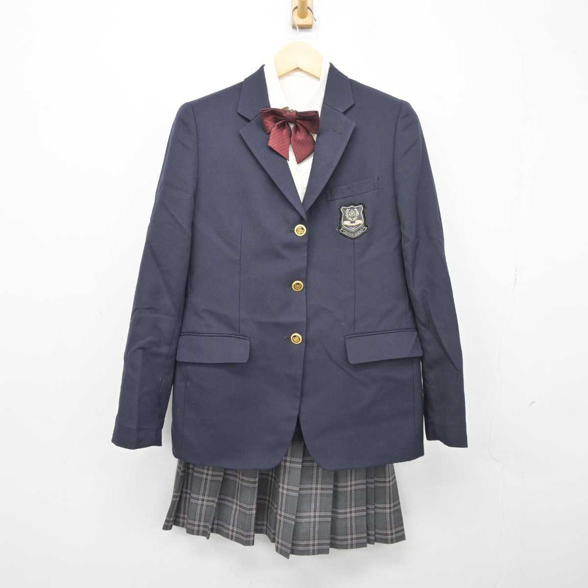 【中古】香川県 坂出第一高等学校 女子制服 5点 (ブレザー・シャツ・スカート) sf046065