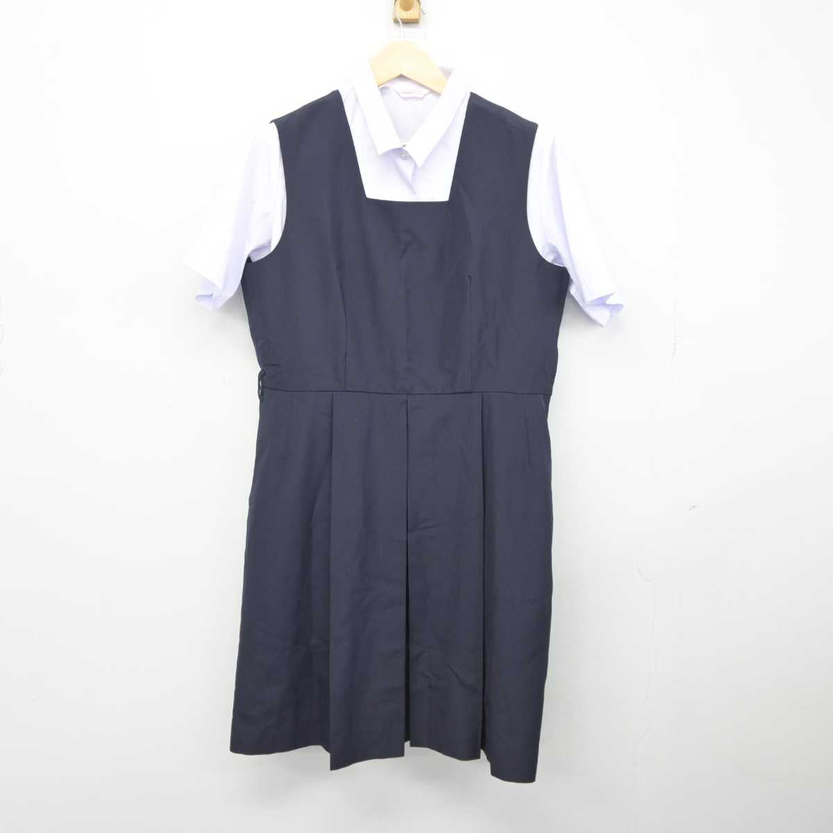 【中古】宮城県 尚絅学院中学校高等学校 女子制服 2点 (シャツ・ジャンパースカート) sf046070