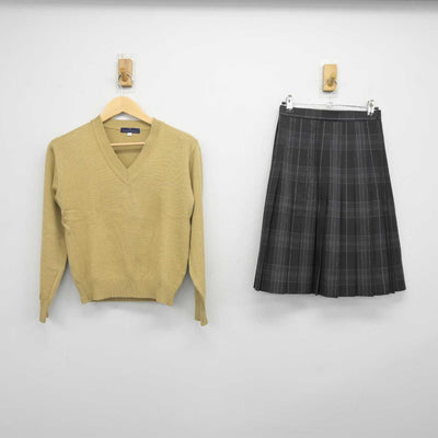 【中古】東京都 調布市立第七中学校 女子制服 2点 (ニット・スカート) sf046079