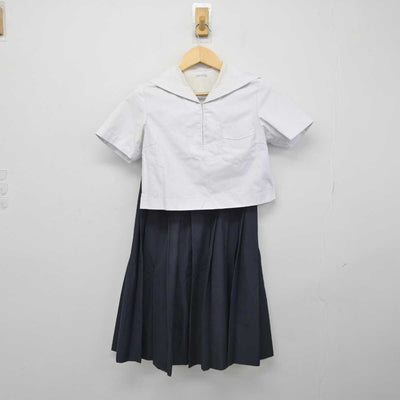 【中古】福岡県 筑紫女学園中学高等学校 女子制服 2点 (セーラー服・スカート) sf046083