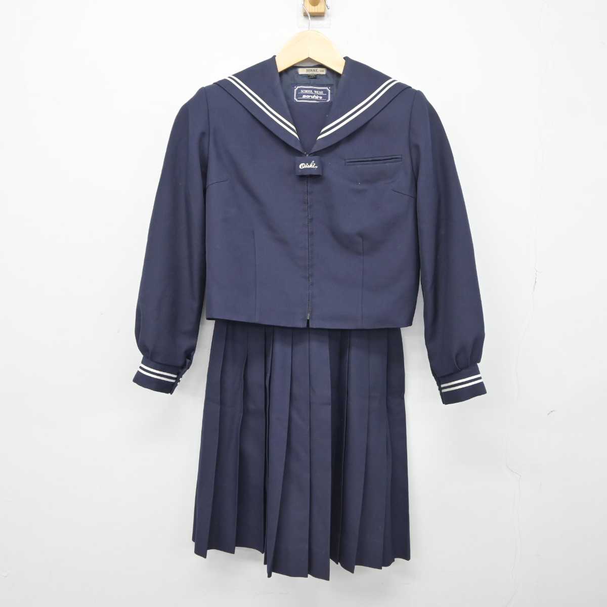 【中古】埼玉県 上尾市立大石中学校 女子制服 3点 (セーラー服・スカート・スカート) sf046100