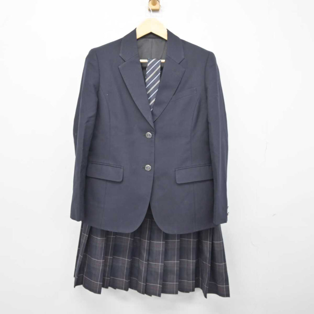 【中古】埼玉県 宮代高等学校 女子制服 4点 (ブレザー・ニット・スカート) sf046108