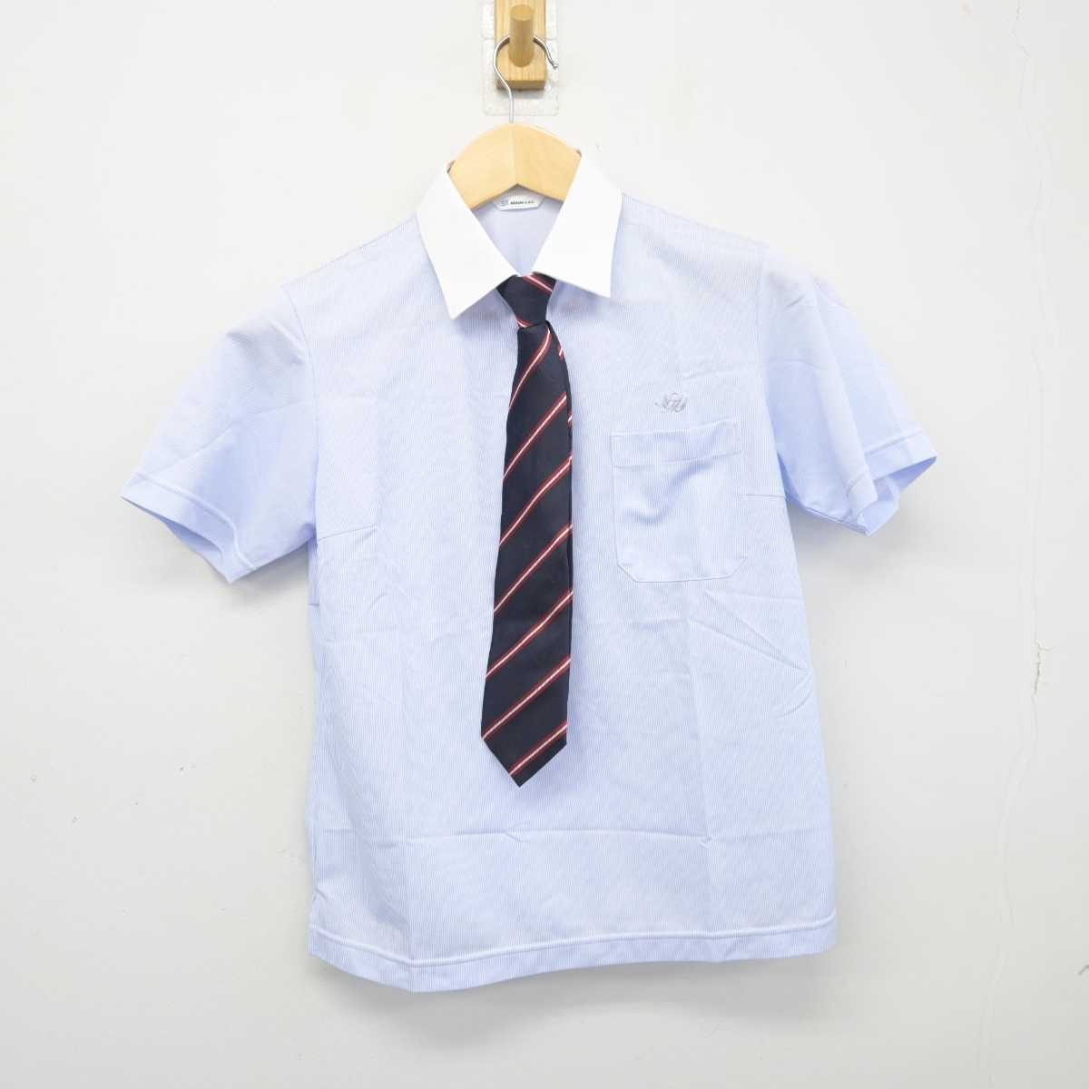 【中古】長崎県 長崎明誠高等学校 女子制服 4点 (ニットベスト・シャツ・スカート) sf046110