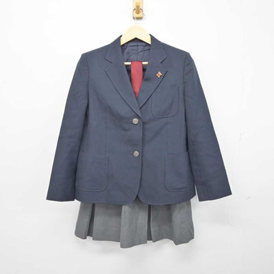 【中古】神奈川県 岸根高等学校 女子制服 4点 (ブレザー・スカート) sf046118