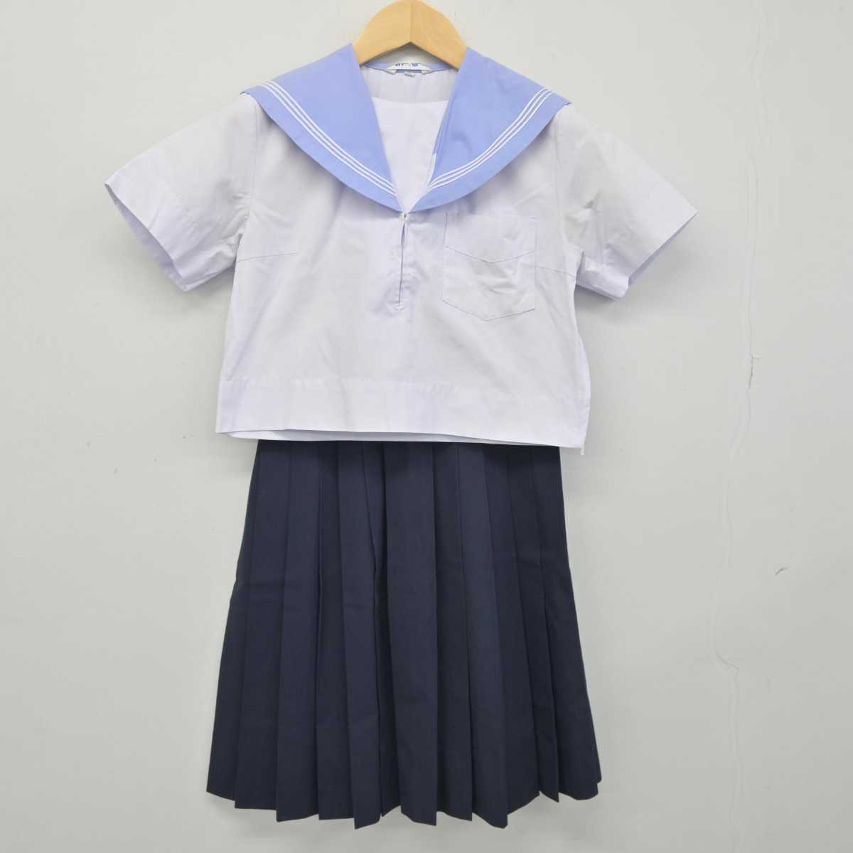 【中古】大阪府 玉川中学校 女子制服 3点 (セーラー服・スカート) sf046129