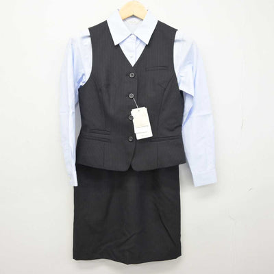 【中古】 事務服 女子制服 3点 (シャツ・ベスト・スカート) sf046135