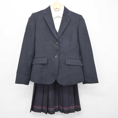 【中古】東京都 文華女子高等学校 女子制服 4点 (ブレザー・シャツ・ベスト・スカート) sf046141