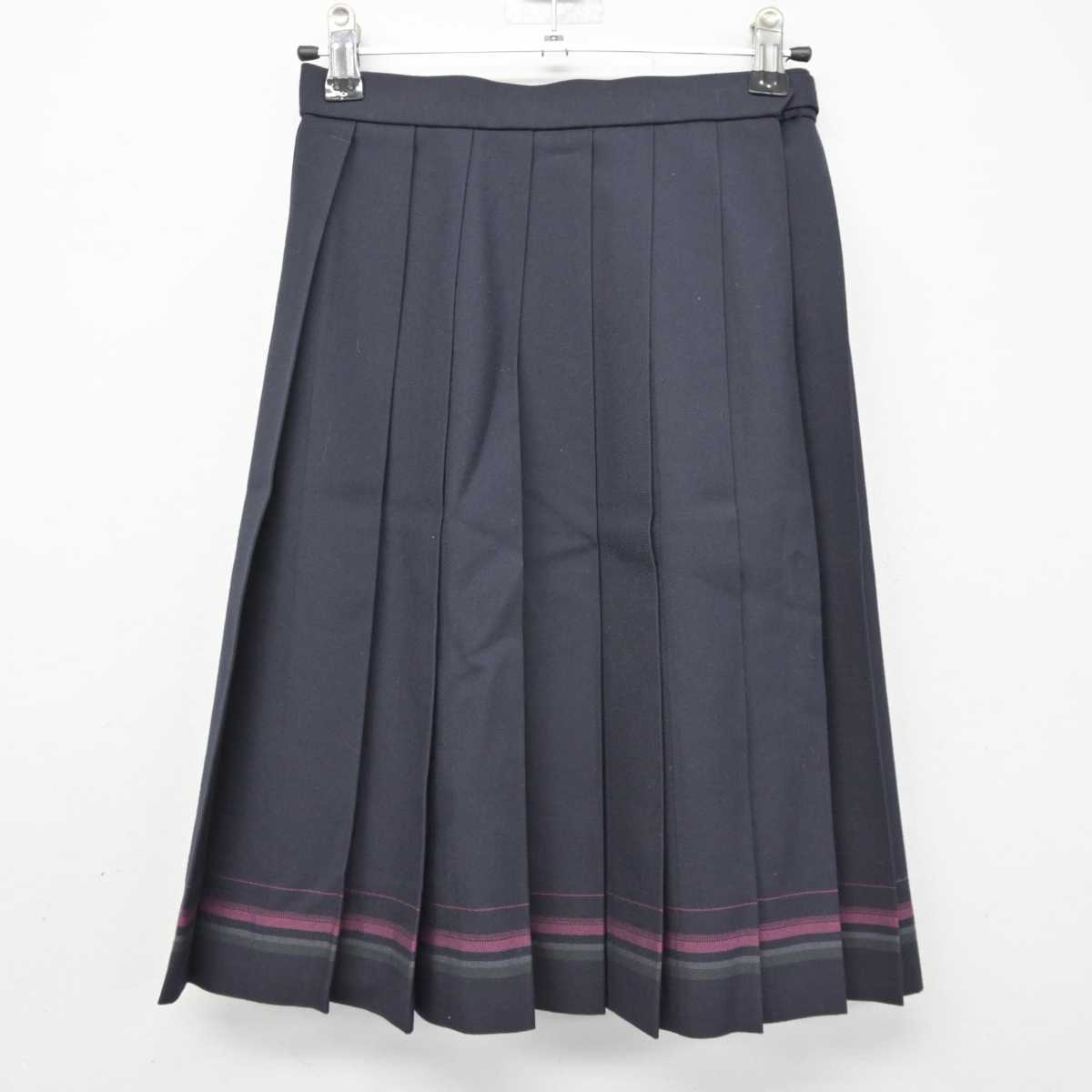 【中古】東京都 文華女子高等学校 女子制服 4点 (ブレザー・シャツ・ベスト・スカート) sf046141