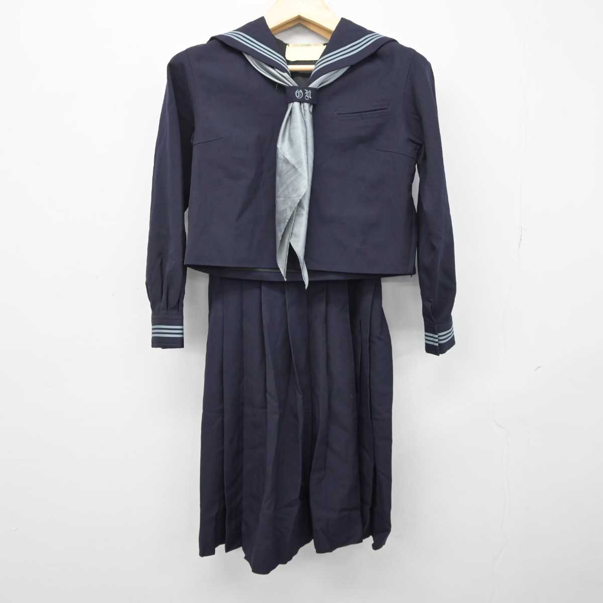 【中古】東京都 大妻中野中学校 女子制服 3点 (セーラー服・ジャンパースカート) sf046144