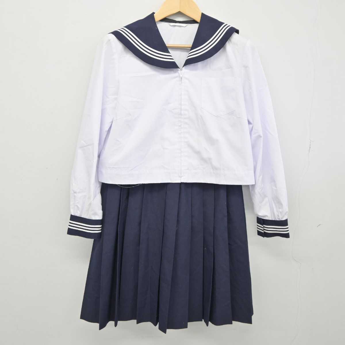 【中古】千葉県 旭市立第一中学校 女子制服 3点 (セーラー服・スカート) sf046159