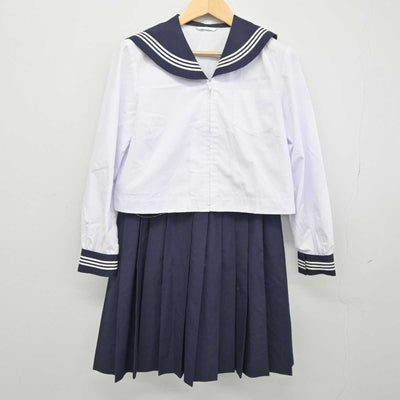 【中古】千葉県 旭市立第一中学校 女子制服 3点 (セーラー服・スカート) sf046159