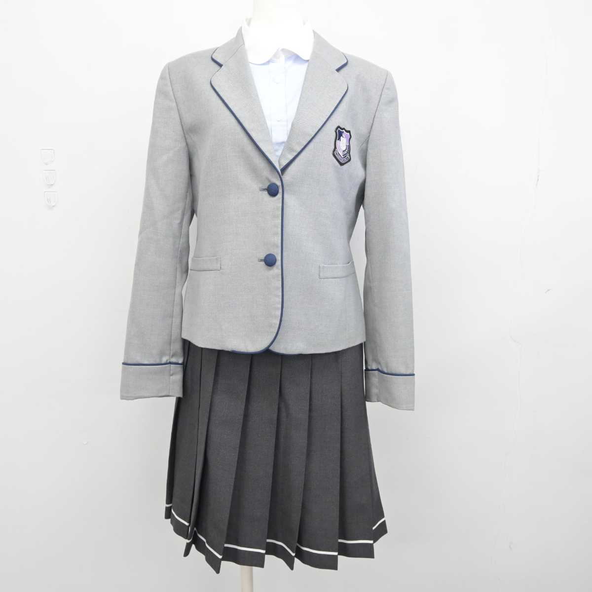 【中古】広島県 進徳女子高等学校 女子制服 3点 (ブレザー・シャツ・スカート) sf046161