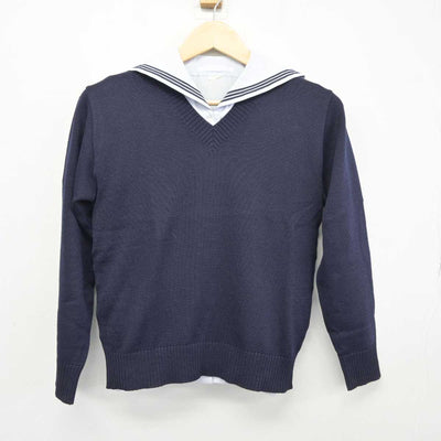 【中古】長崎県 活水高等学校 女子制服 2点 (ニット・セーラー服) sf046171