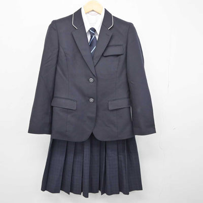 【中古】福岡県 老司中学校 女子制服 5点 (ブレザー・シャツ・スカート) sf046176