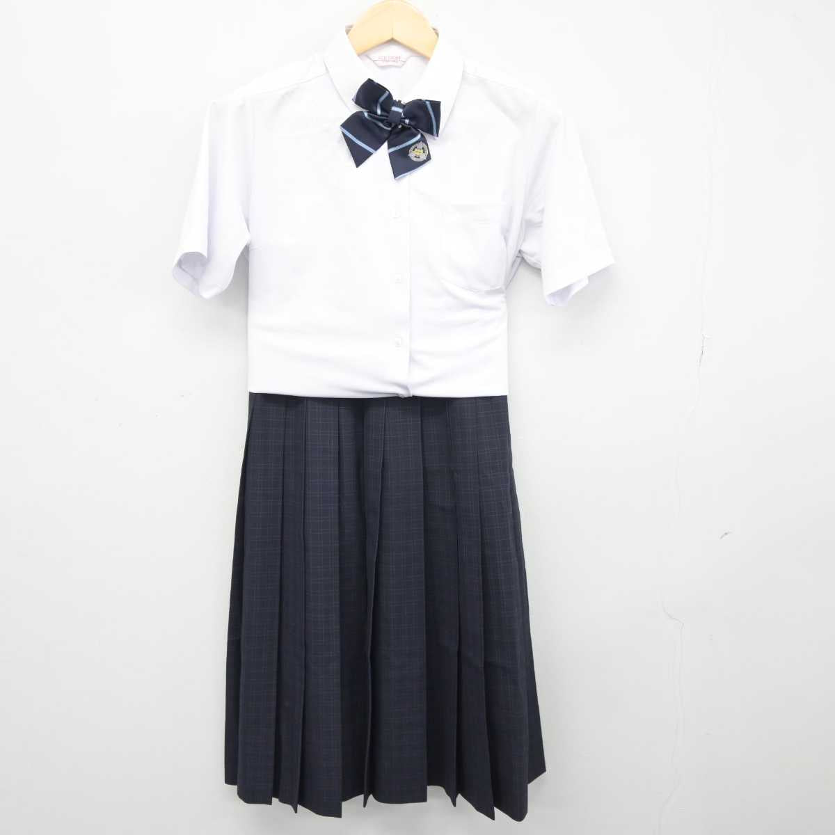 【中古】福岡県 老司中学校 女子制服 3点 (シャツ・スカート) sf046177