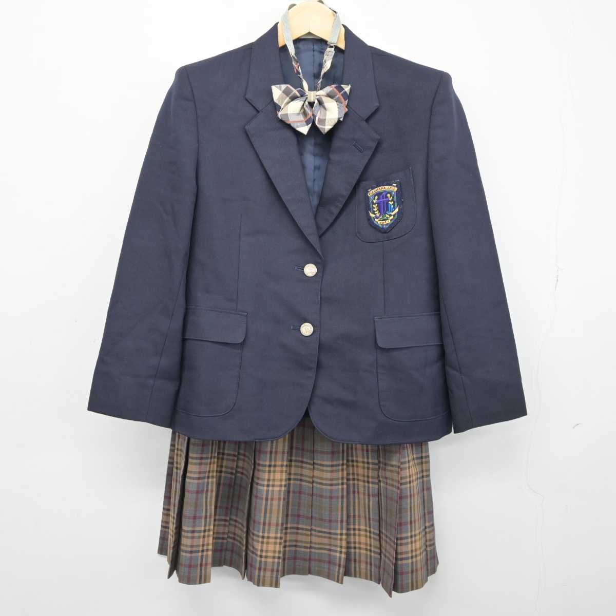 【中古】栃木県 日光市立藤原中学校 女子制服 4点 (ブレザー・スカート) sf046179