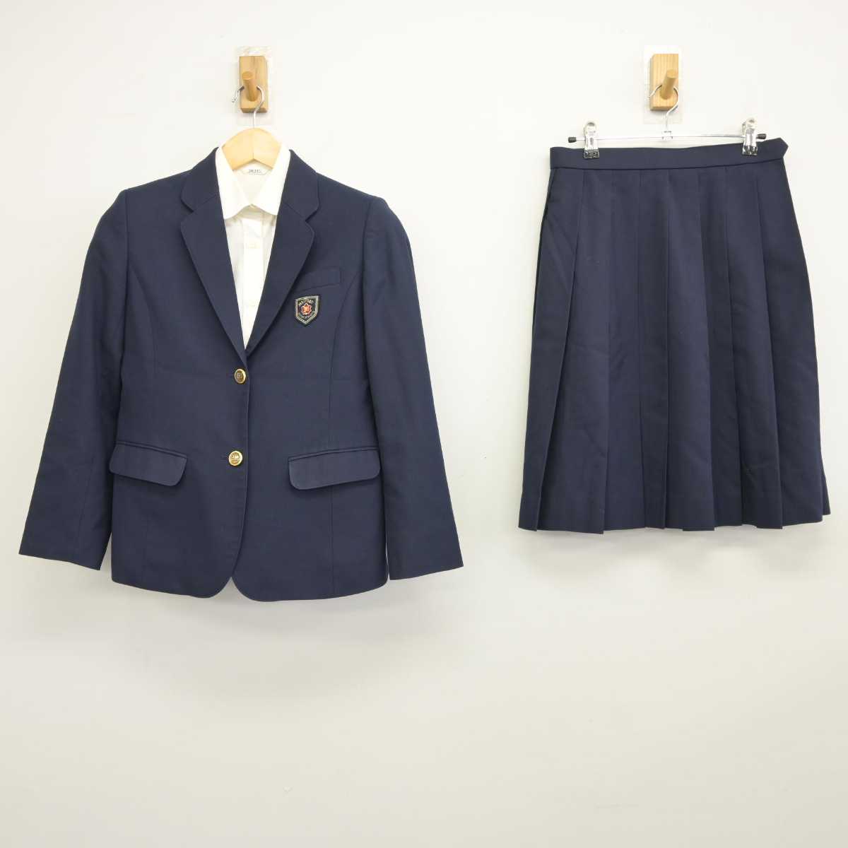 【中古】京都府 京都明徳高等学校/旧制服 女子制服 3点 (ブレザー・シャツ・スカート) sf046188