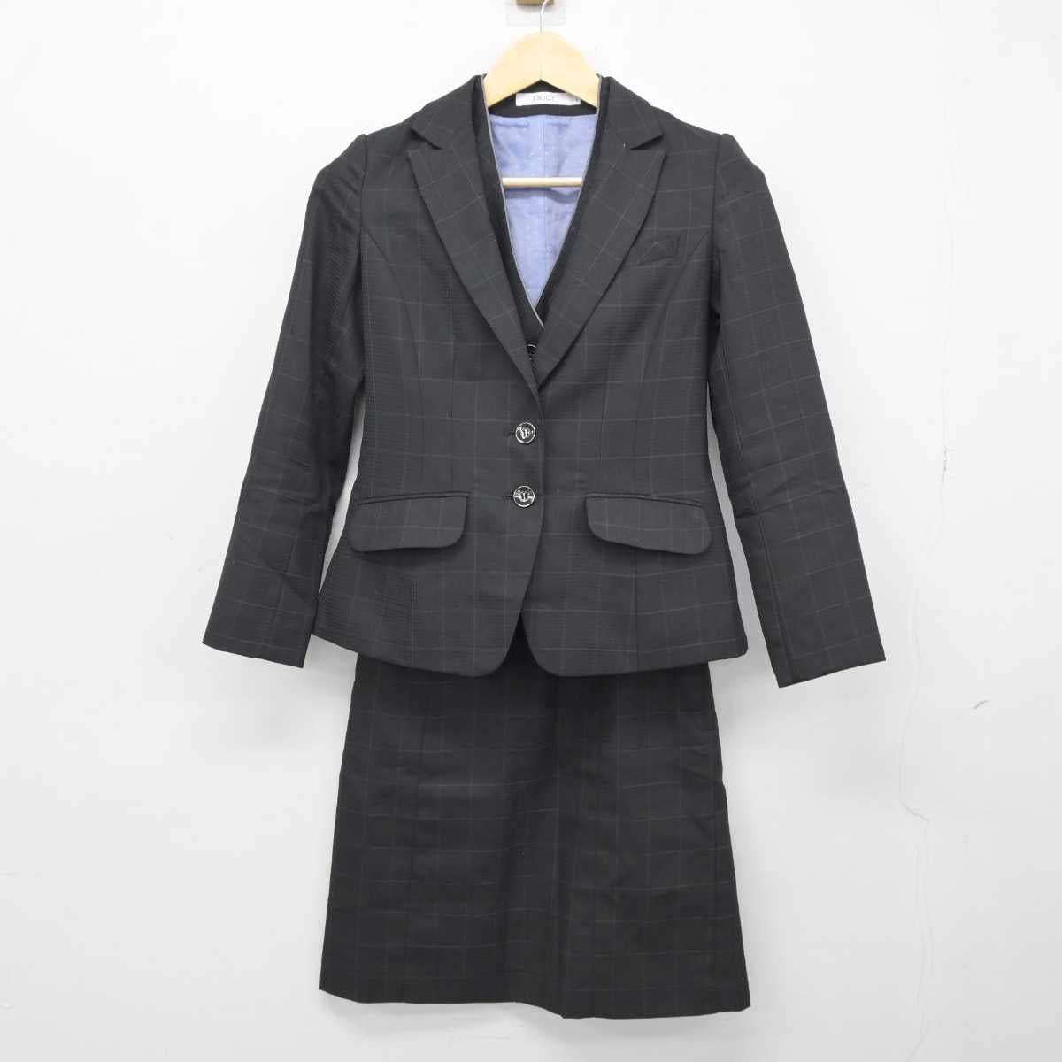 【中古】 事務服 女子制服 3点 (ジャケット・ベスト・スカート) sf046220