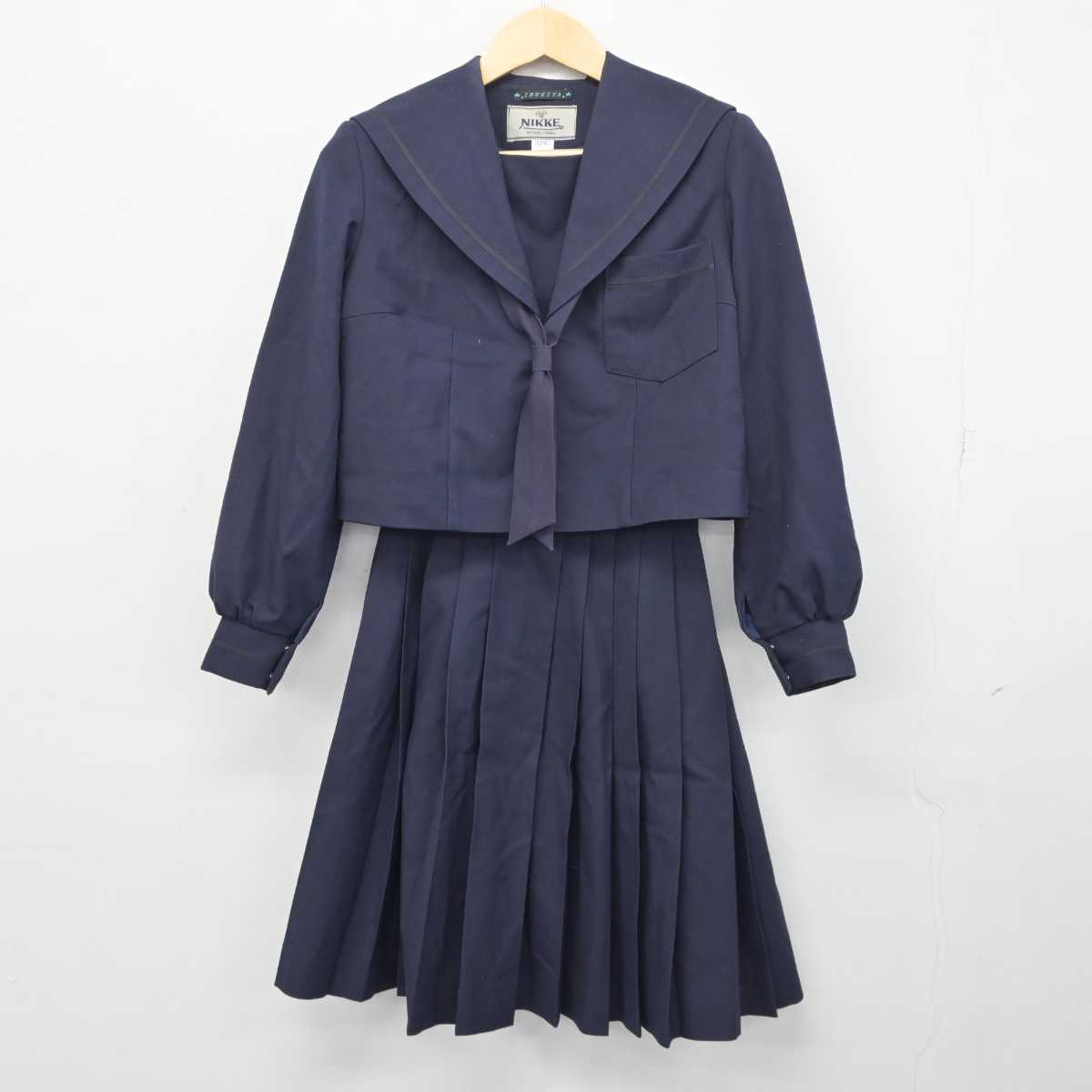 【中古】愛知県 豊橋商業高等学校 女子制服 3点 (セーラー服・スカート) sf046221