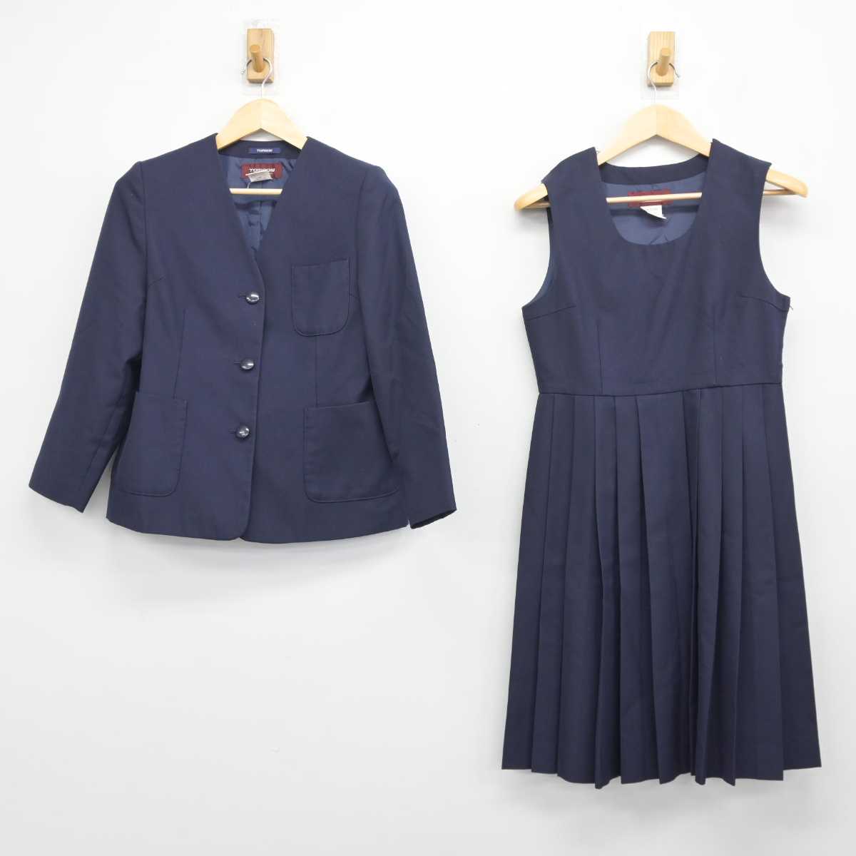 【中古】愛知県 豊城中学校 女子制服 3点 (ブレザー・ジャンパースカート・スカート) sf046222