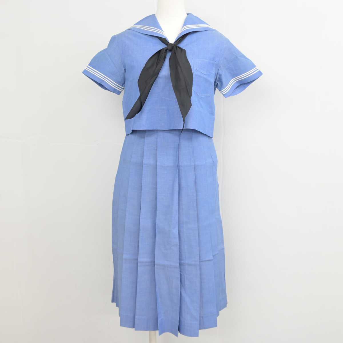 【中古】福岡県 福岡女学院高等学校 女子制服 3点 (セーラー服・ジャンパースカート) sf046224