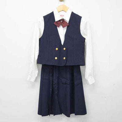 【中古】香川県 高松商業高等学校 女子制服 5点 (ブレザー・シャツ・ベスト・スカート) sf046242