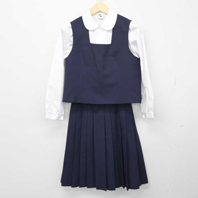 【中古】神奈川県 井田中学校 女子制服 4点 (ブレザー・シャツ・ベスト・スカート) sf046248