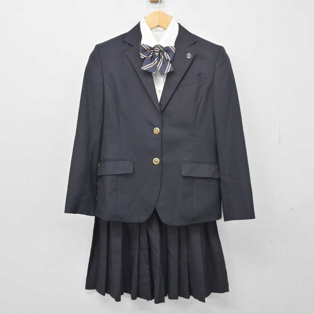 法政　制服スカート　冬 中古制服】東京都 法政大学 中学高等学校 女子制服 4点（ニット