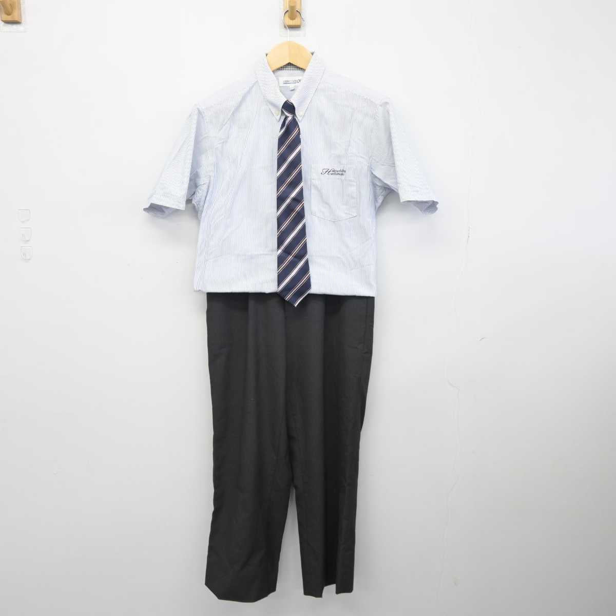 【中古】和歌山県 初芝橋本中学校高等学校 男子制服 4点 (シャツ・ズボン) sf046263