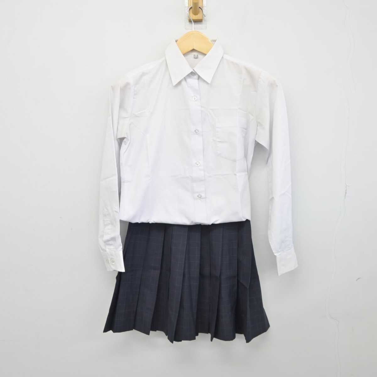 【中古】神奈川県 港北高等学校 女子制服 2点 (シャツ・スカート) sf046280