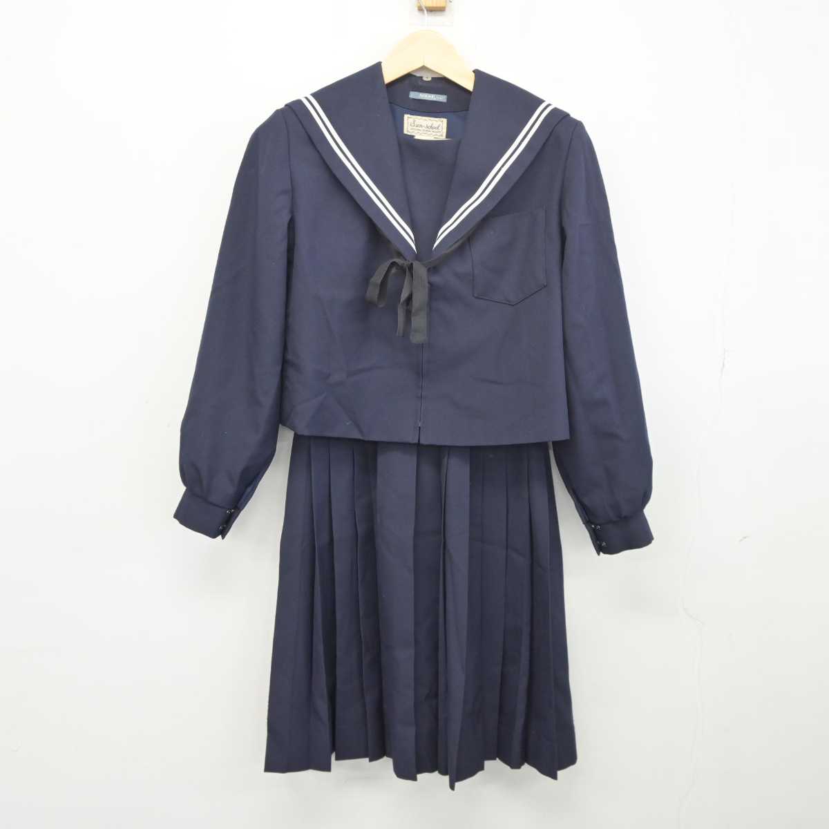 【中古】愛知県 富田中学校 女子制服 3点 (セーラー服・スカート) sf046289