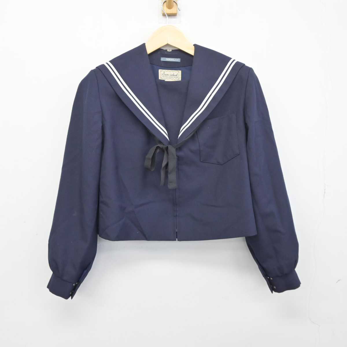 【中古】愛知県 富田中学校 女子制服 3点 (セーラー服・スカート) sf046289