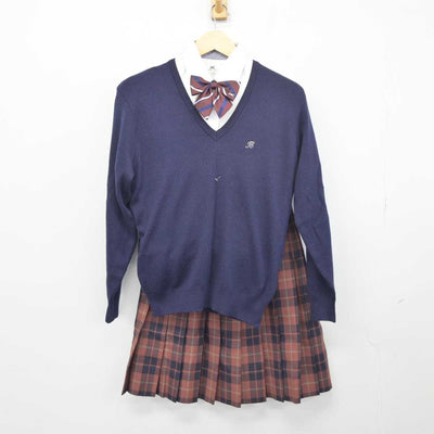 【中古】東京都 貞静学園中学校・高等学校 女子制服 5点 (ブレザー・ニット・シャツ・スカート) sf046293