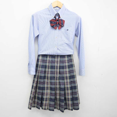 【中古】静岡県 オイスカ浜松国際高等学校 女子制服 4点 (ブレザー・シャツ・スカート) sf046304