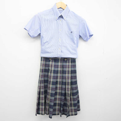 【中古】静岡県 オイスカ浜松国際高等学校 女子制服 3点 (シャツ・スカート) sf046306