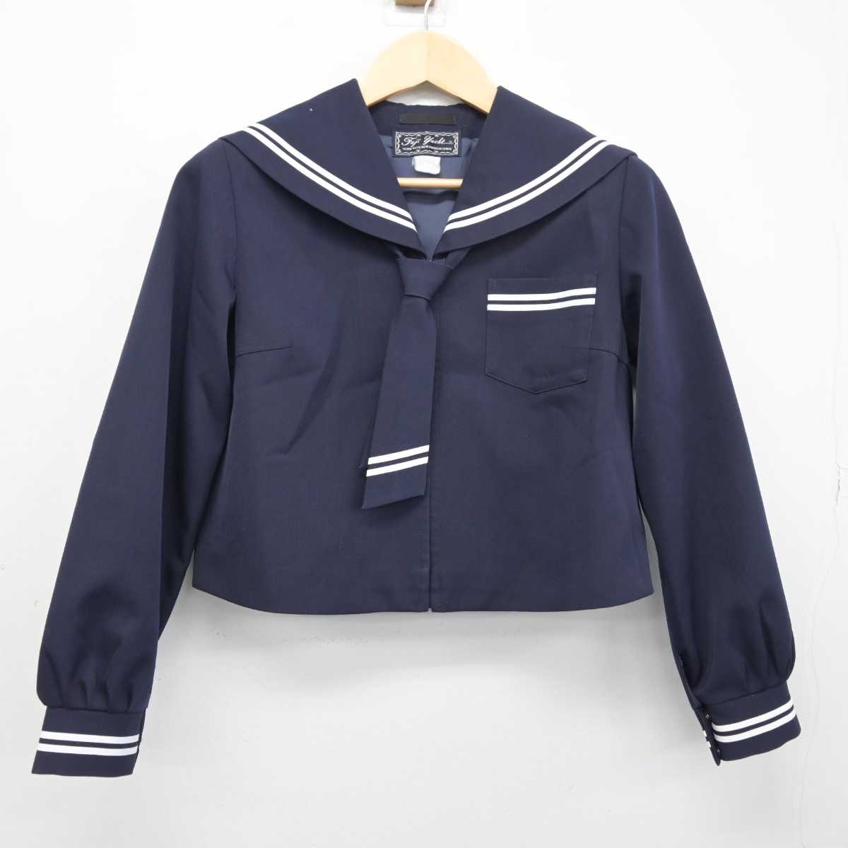 【中古】青森県 鶴田中学校 女子制服 3点 (セーラー服・スカート) sf046310