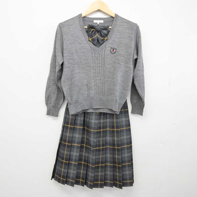 【中古】東京都 桜丘中学校高等学校 女子制服 5点 (ニット・スカート) sf046316